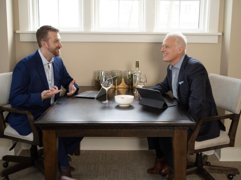 Corey James Moran and Mark Siwiec hosting the Rochester Living Podcast